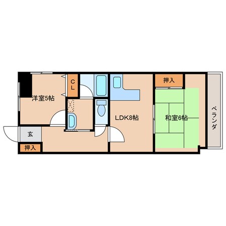 コスモ京塚の物件間取画像